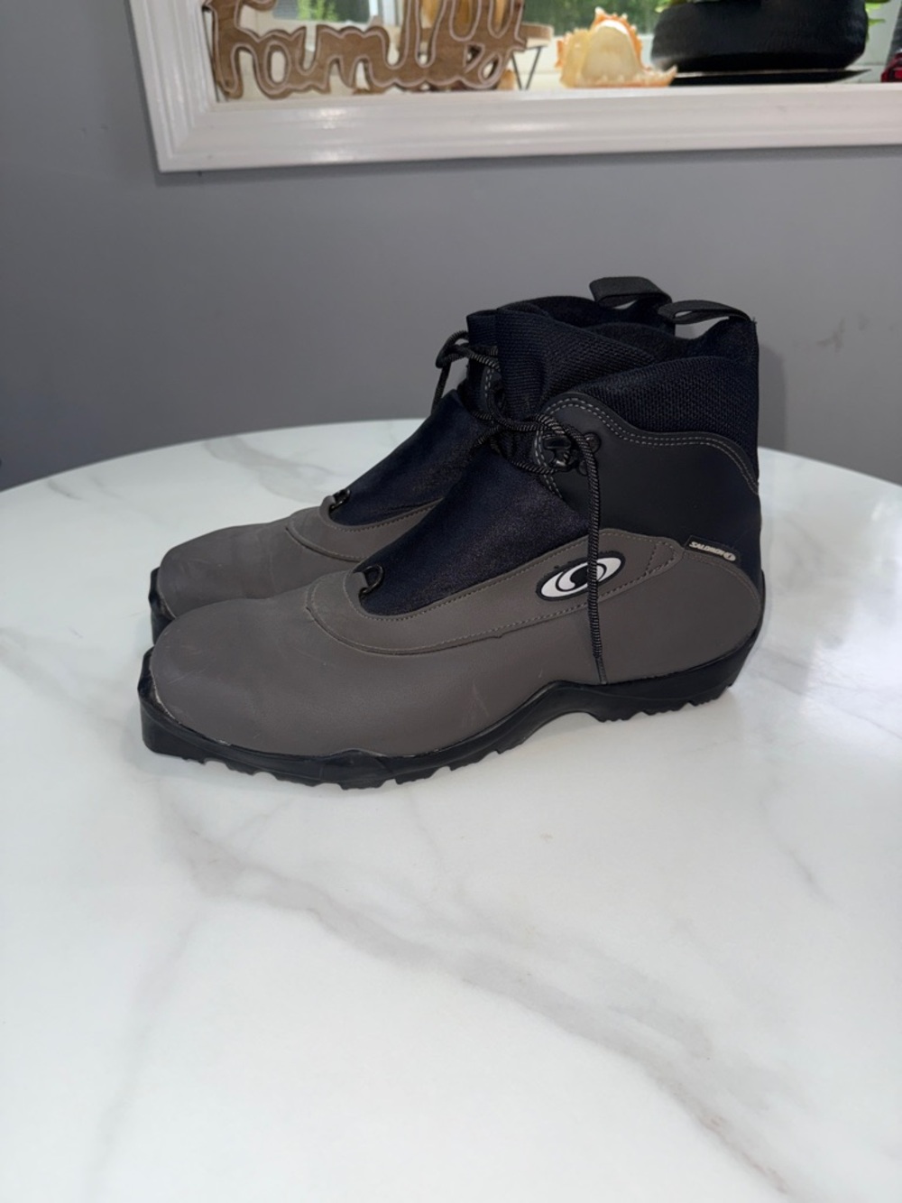 Salomon Gray and Black Waterproof Trail Boots